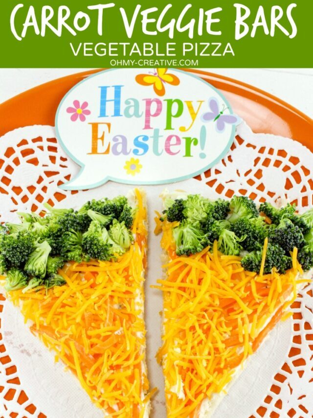 Carrot Vegetable Pizza | Veggie Bars Story
