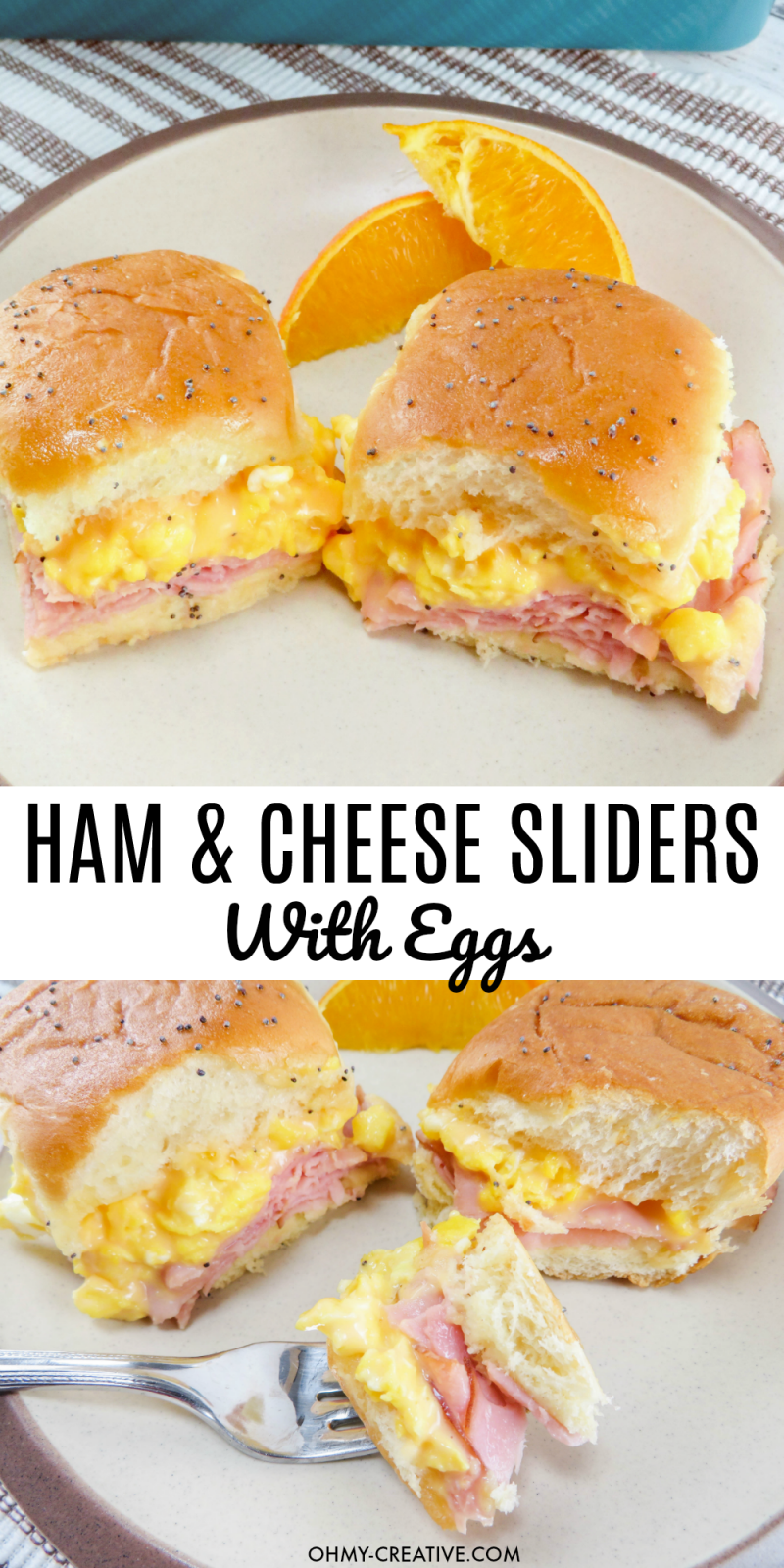 These Breakfast Hawaiian Ham and Cheese Sliders are perfect to serve for breakfast, brunch or dinner! Also a great game day recipe! 