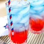 Patriotic Red White and Blue Drinks | OHMY-CREATIVE.COM | Layered drinks | Fourth of July drinks | 4th of July layered drinks | non-alcoholic drinks | How to make layered drinks | Kids drinks | Memorial Day drinks | Labor Day drinks