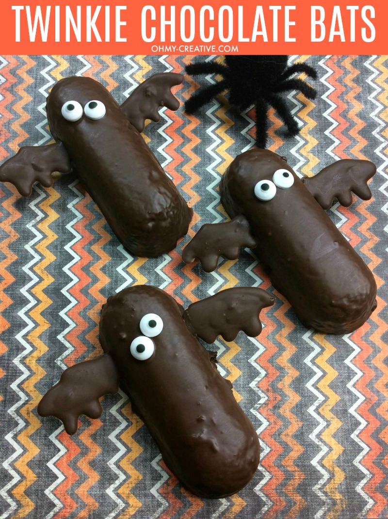 Halloween Twinkie Chocolate Bats