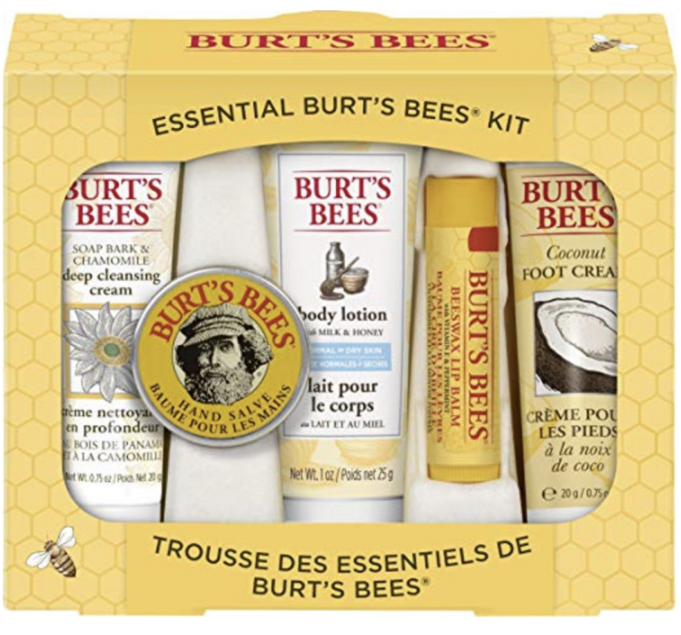 Burt's Bees Essential Gift Set, 5 Travel Size Products in a box set