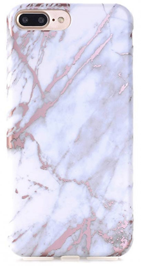 Shiny Rose Gold Marble Design Clear Bumper Matte TPU Soft Rubber Silicone Cover Phone Case - beautiful phone case!