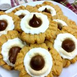 S'mores Hershey Kiss Cookies Recipe | OHMY-CREATIVE.COM | S'mores Cookies | Peanut Butter Blossom Cookies | Smores Dessert | Marshmallow Cookies | Peanut Butter Kisses