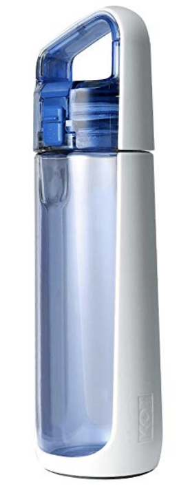 Blue and white bpa free travel water bottle - a stylish gift