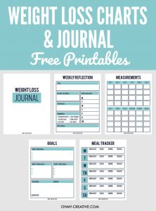 Printable Weight Loss Chart And Journal For Weight Loss Success - Oh My ...