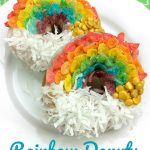 Rainbow Donuts | St. Patrick's Day Donuts | OHMY-CREATIVE.COM | St. Patrick's Day Donuts | St. Patrick's Day Food | St. Patrick's Day Party Ideas | St. Patrick's Day Desserts | St. Patrick's Day Treats | Doughnuts | Coconut Donuts