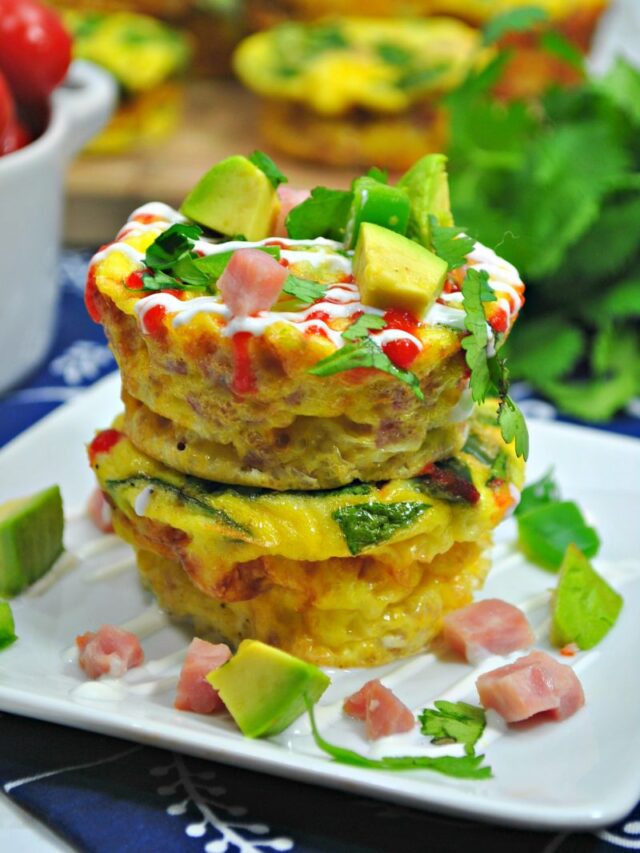 Southwestern Ham & Veggie Egg Bites
