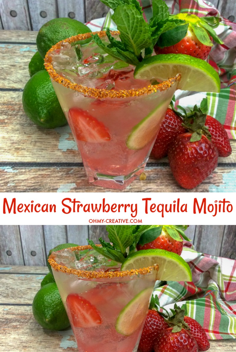 Mexican Strawberry Tequila Mojito 