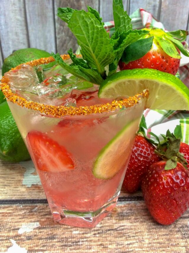 Strawberry Tequila Mojito Cocktail