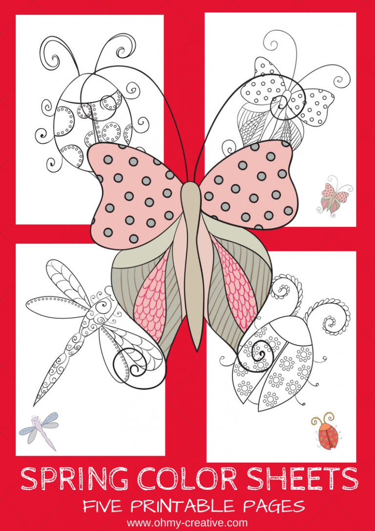 These Spring Coloring Pages are adorable for the kids this spring! OHMY-CREATIVE.COM | Spring Coloring Sheets | Free Spring Coloring Pages | Free Coloring Pages For Kids | Free Printables | Coloring Pages To Print