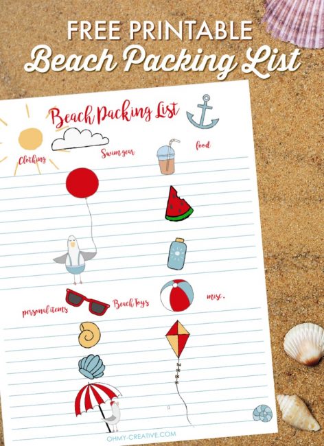 Free Beach Packing List Printable - Oh My Creative