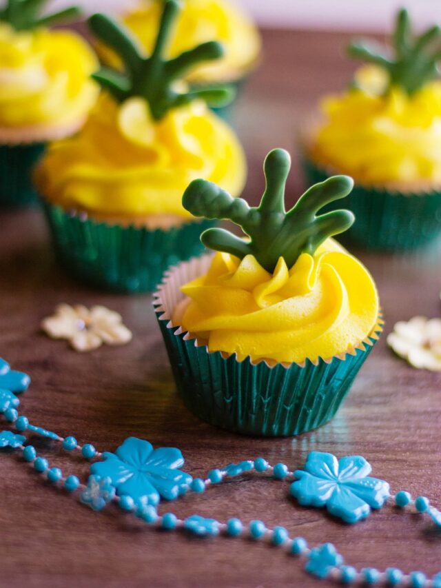 Coconut Cupcakes with Pineapple Frosting