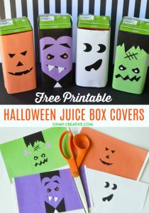 Cute Halloween Juice Box Covers Free Printable - Oh My Creative