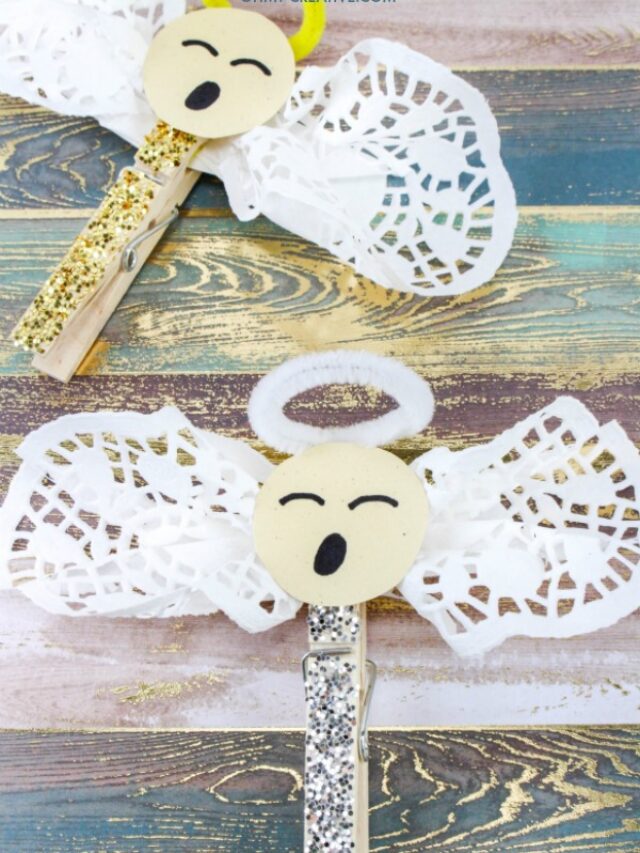 DIY Glitter Angel Ornament Craft