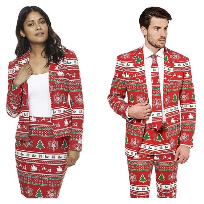 10 Of The Best Couples Ugly Christmas Sweaters - Festive couples ugly Christmas sweater party suits