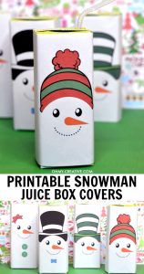 Free Printable Snowman Juice Box Covers - Oh My Creative