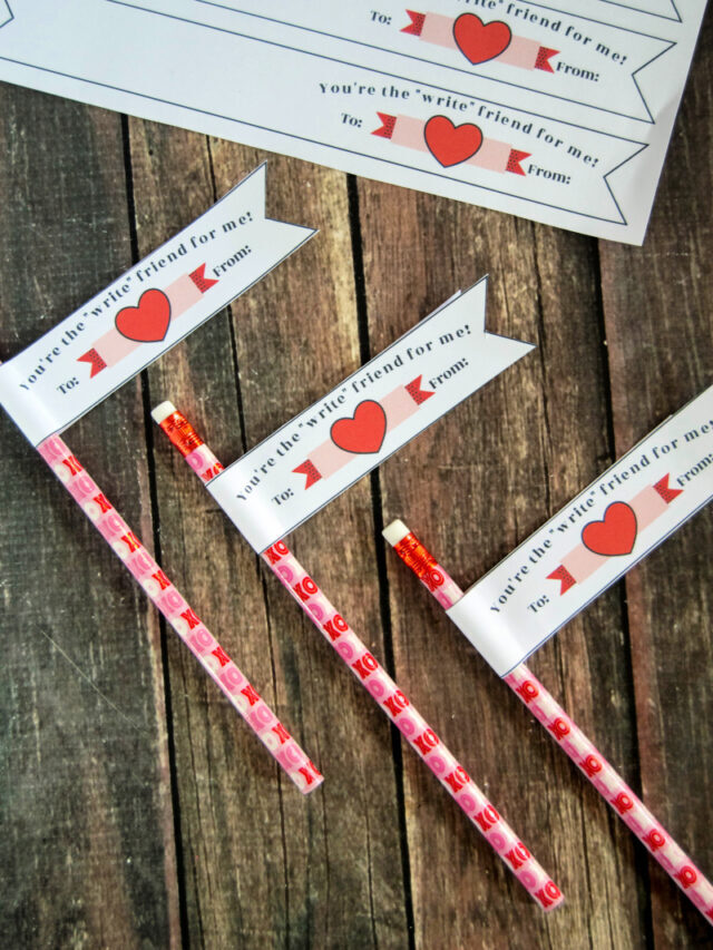 Valentine’s Day Printable Pencil Banner