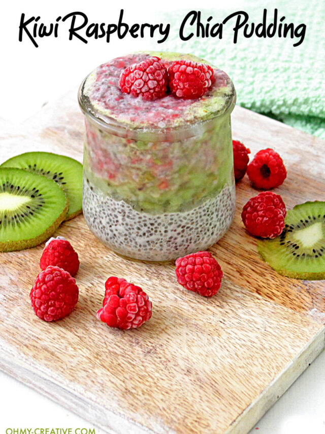 Delicious Kiwi Raspberry Chia Pudding Cups Story