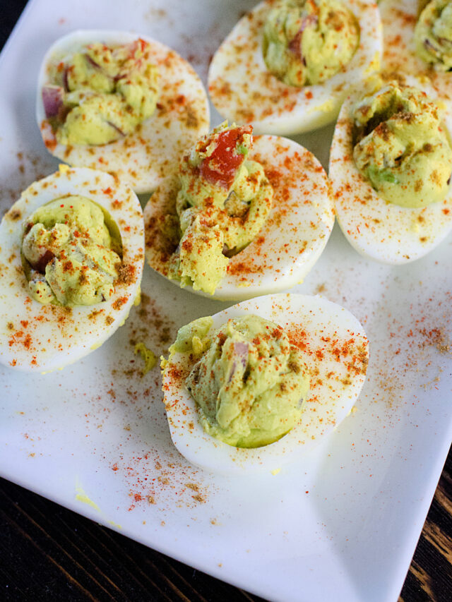 Healthy Avocado Deviled Eggs Recipe