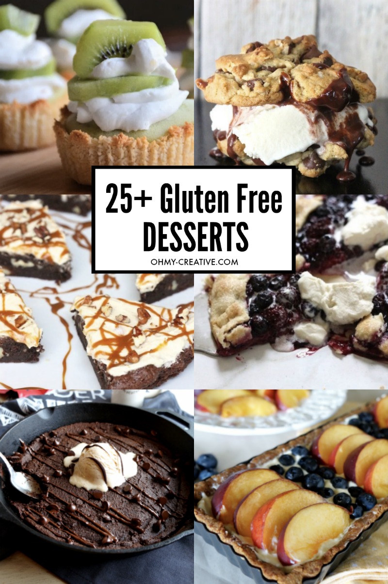 a collage of gluten free desserts that are incredibly tasty