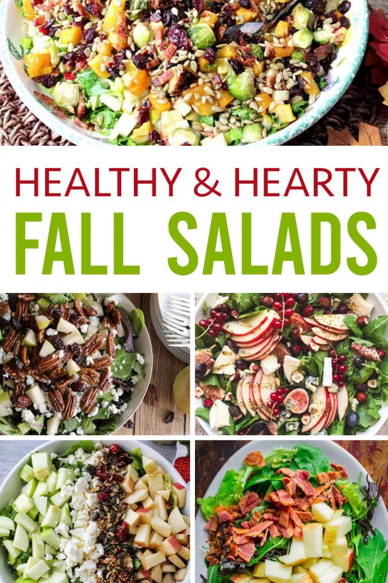 A collection of healthy and hearty fall salads