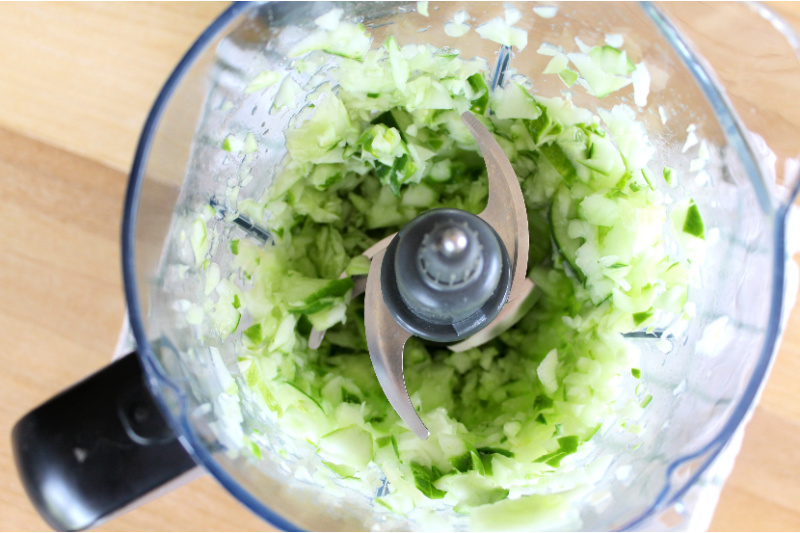 With the use of a food processor, chopping vegetables is so easy for this sweet pickle relish.