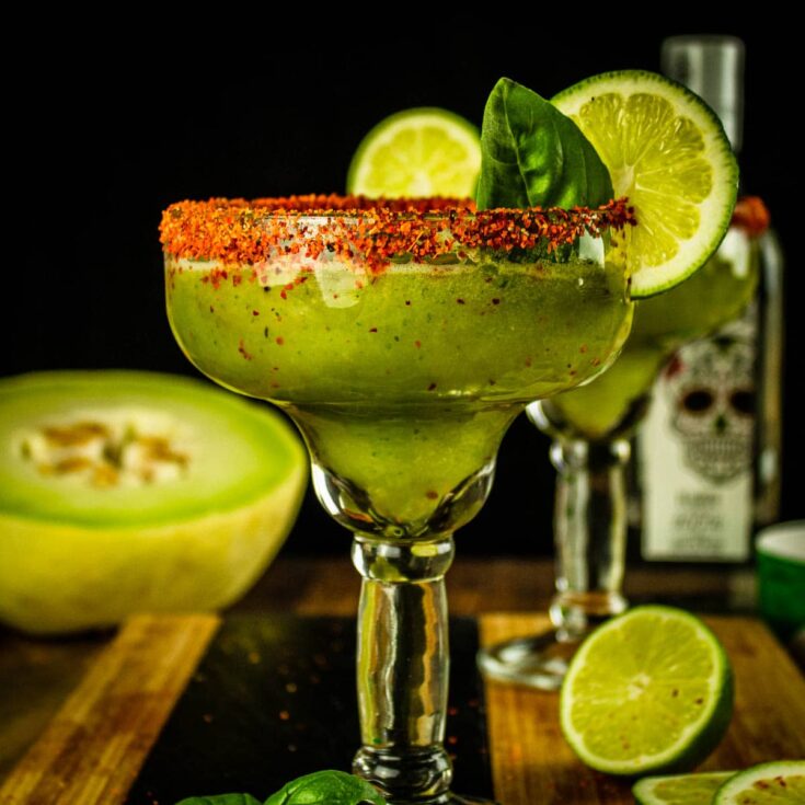 Image for Honeydew Basil Spicy Margarita Recipe