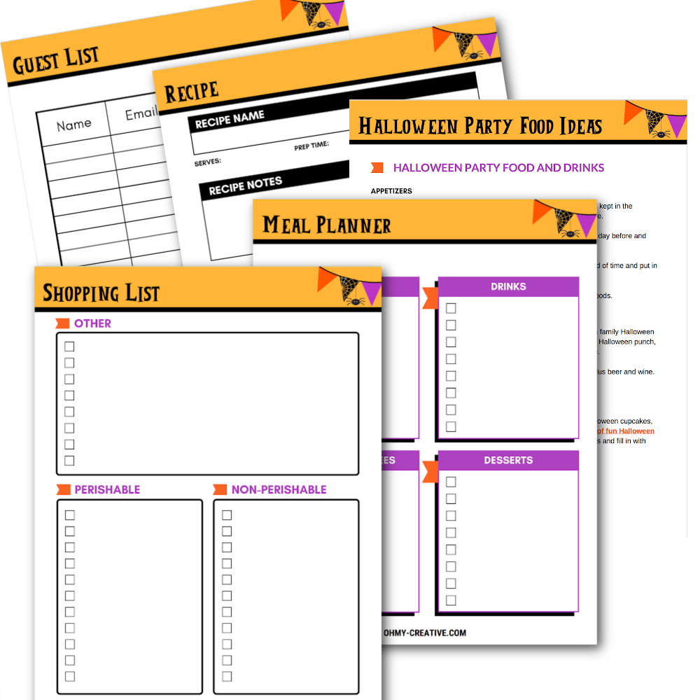 Halloween Party Planner Printables