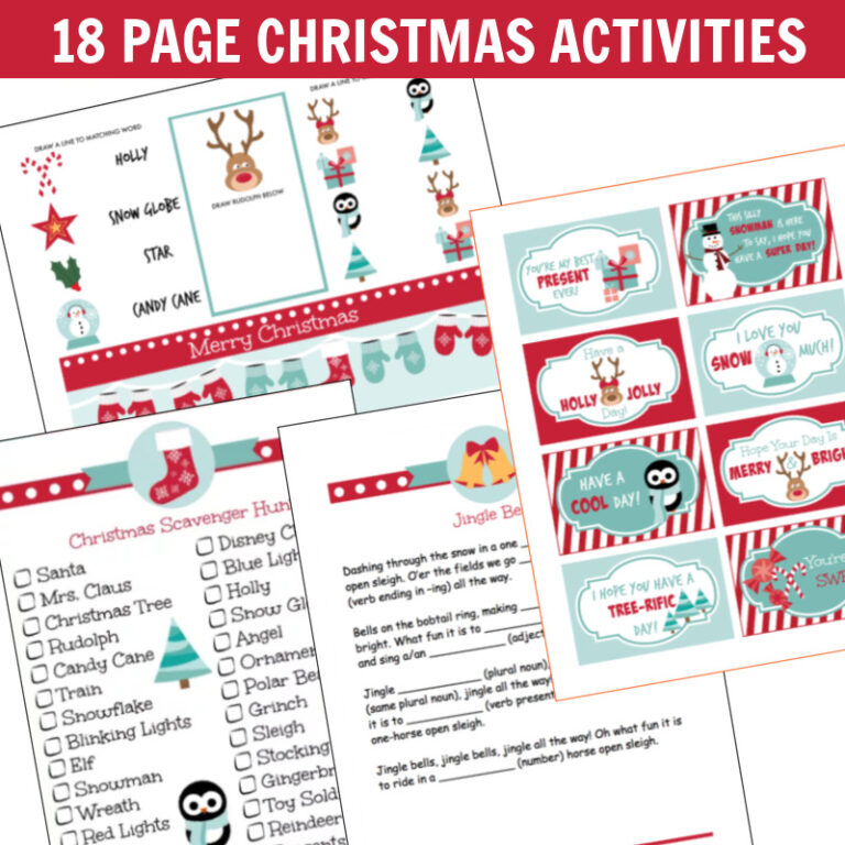 Christmas Eve Box Printables collection and Santa Christmas Printables