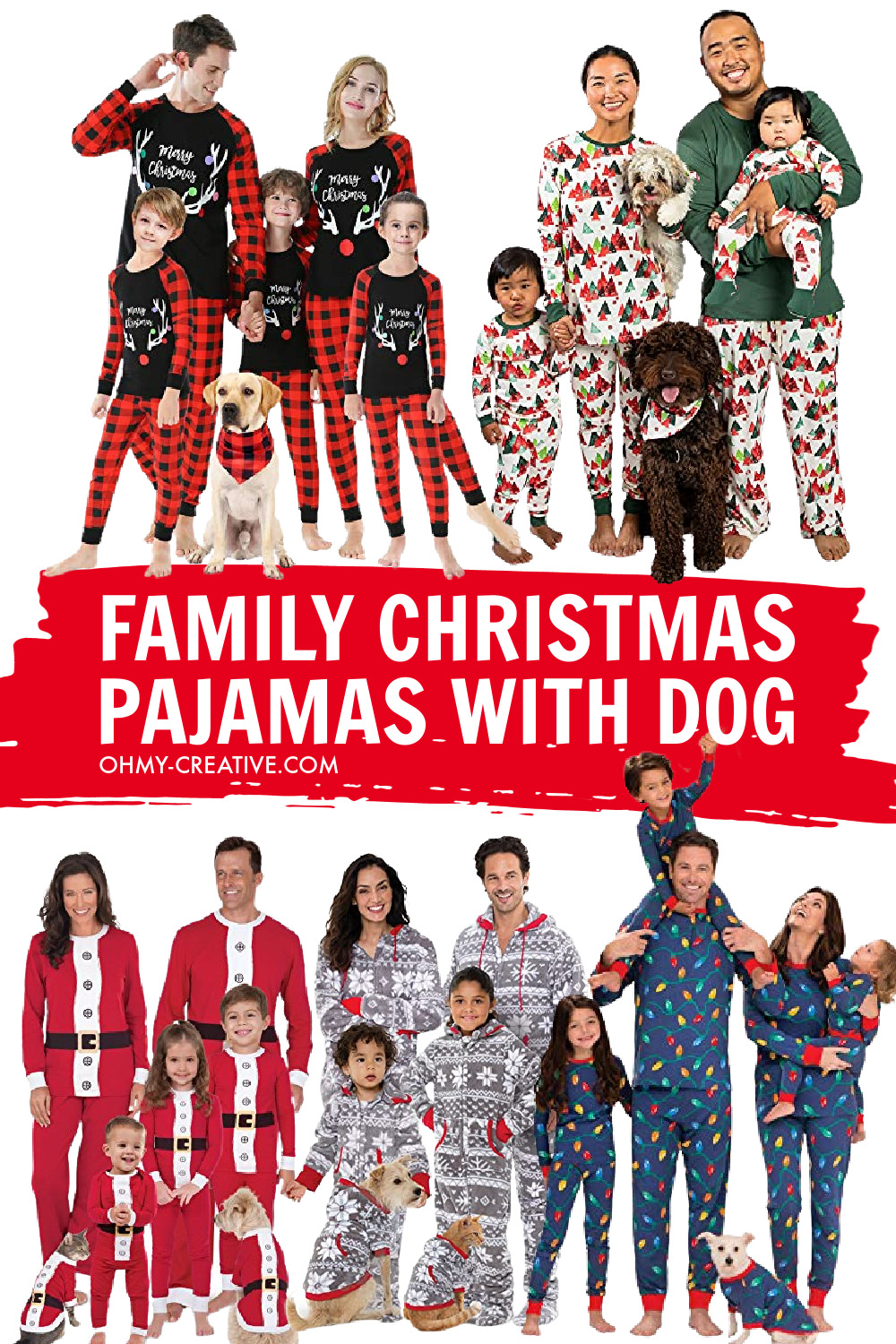 Family Christmas Pajamas With Dog
