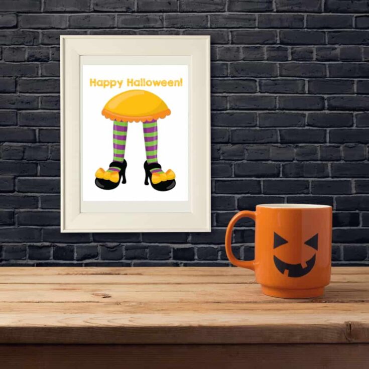 Image for Witch’s Feet Halloween Wall Art