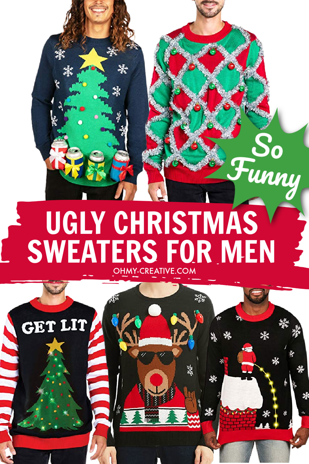 Ugly Christmas Sweaters For Men - Oh My Creative