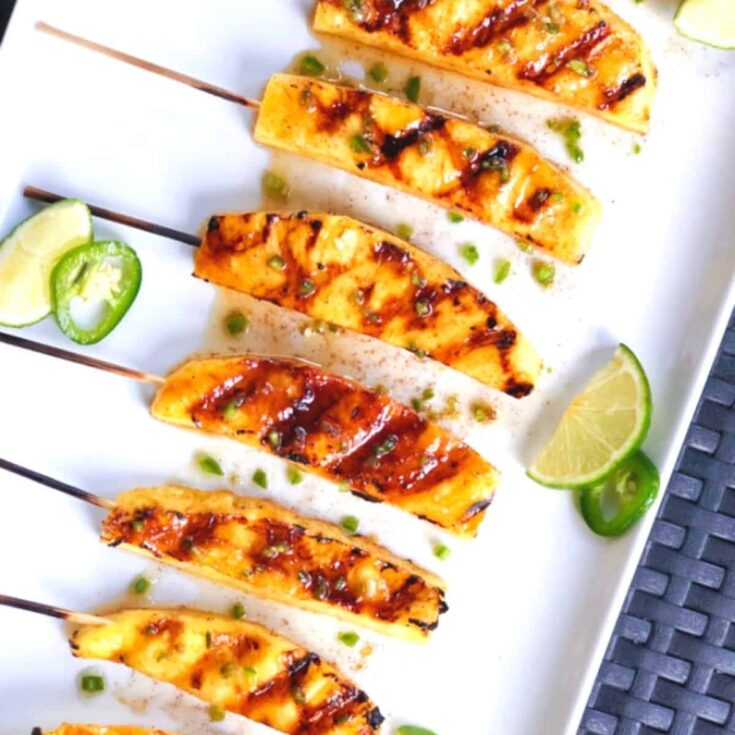 Image for Grilled Pineapple Spears with Jalapeno Honey