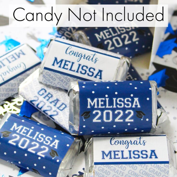 Image for Personalized Graduation Mini Candy Bar Wrapper Label