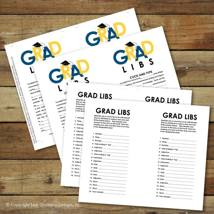 Image for Graduation Mad Lib Advice Cards 