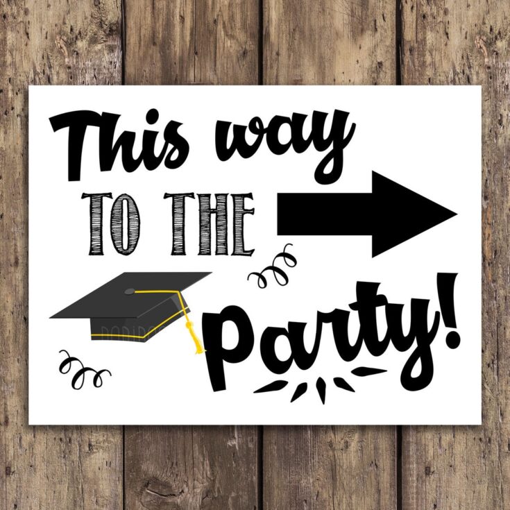 Image for This Way to the Graduation Party Graduation Sign