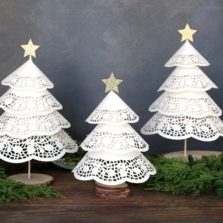 Image for Make Paper Doily Christmas Trees {w/Dollar Store supplies}