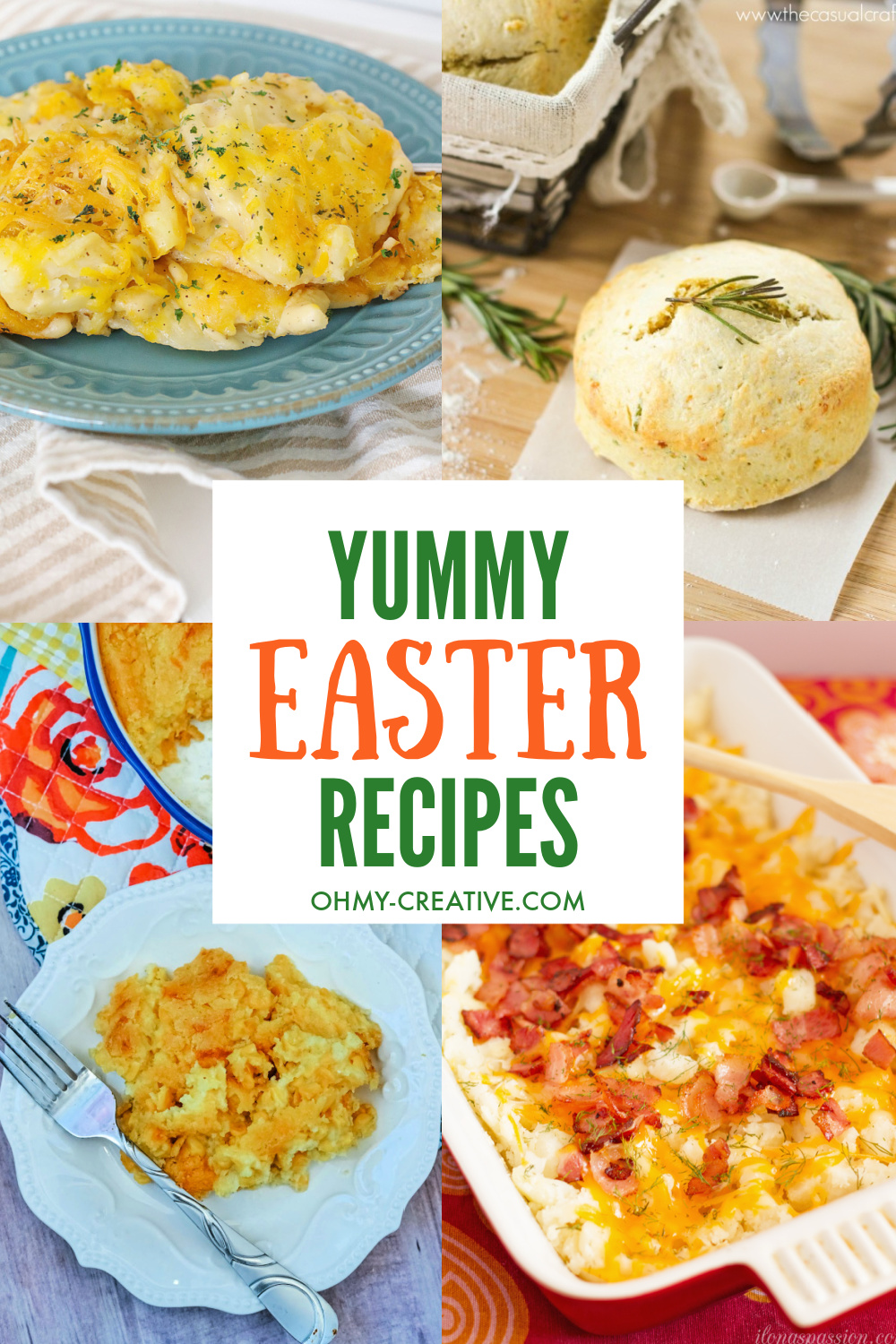 A collage of fun creative Easter ideas including Easter recipes!