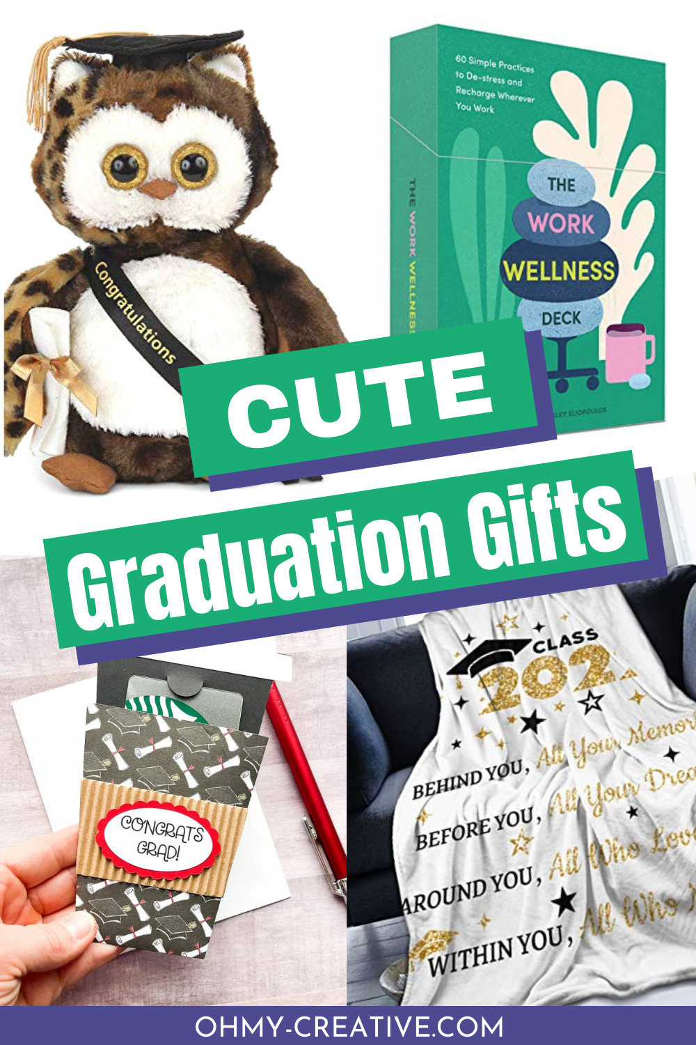 This collage of cute graduation gifts share cute grad gifts for both girls and guys.