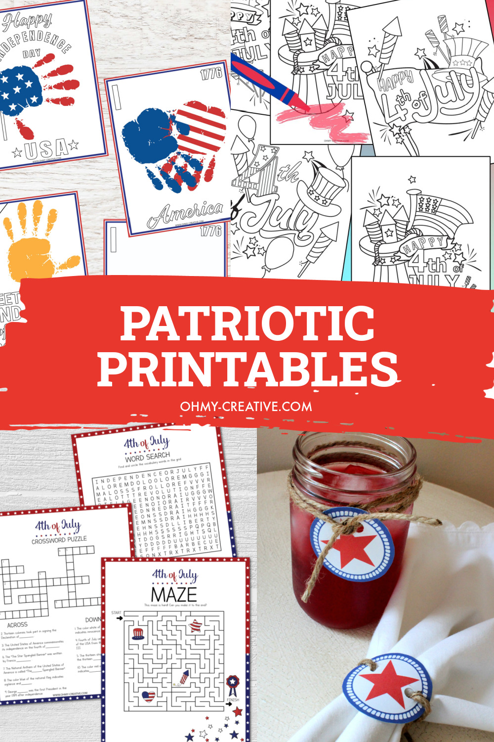 Find great ways to keep the kids busy and celebrate this great country with these patriotic and 4th of July printables!