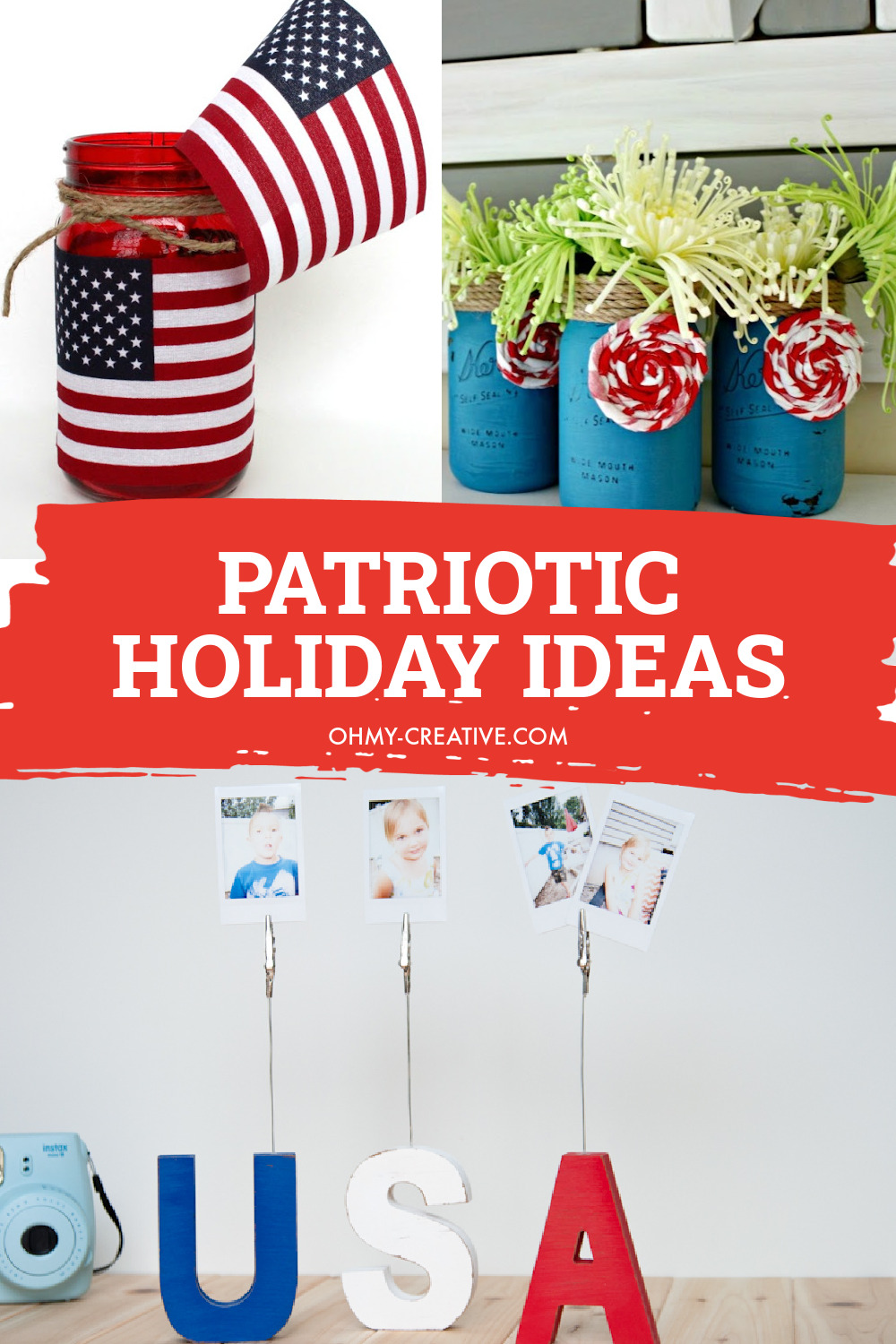 Here are a few easy patriotic decorations you can make or use for inspiration to purchase.