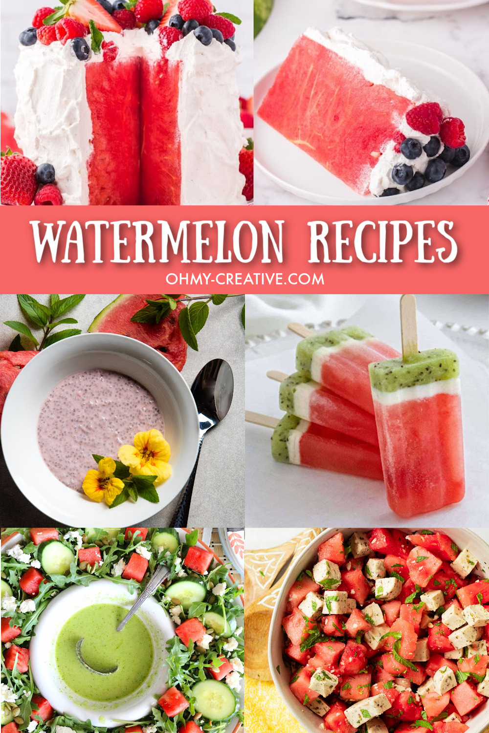 Here is a great collection of sweet and savory watermelon recipes to enjoy all summer long!