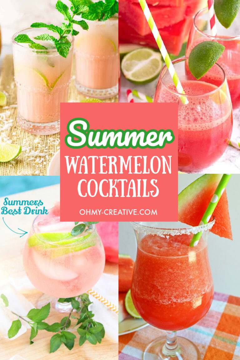 Here is a great collage of watermelon cocktails to enjoy all summer long!