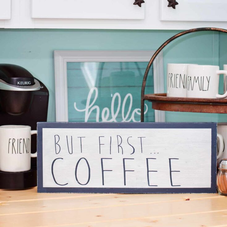 Image for DIY Coffee Bar Sign with Farmhouse Style