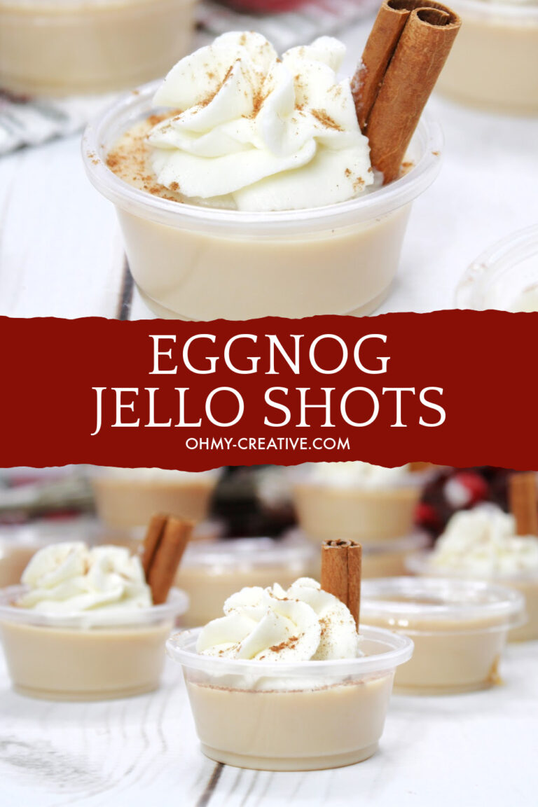 Holiday Eggnog Jello Shots - Oh My Creative