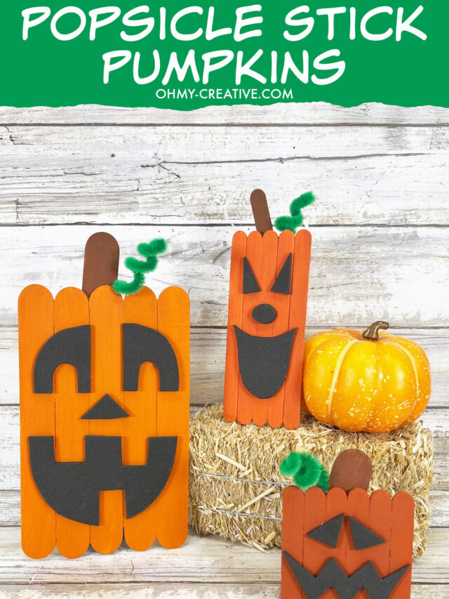 Popsicle Stick Pumpkin Craft
