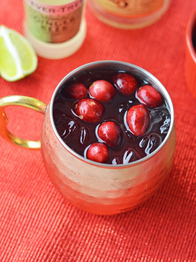 Holiday Cranberry Moscow Mule Cocktail
