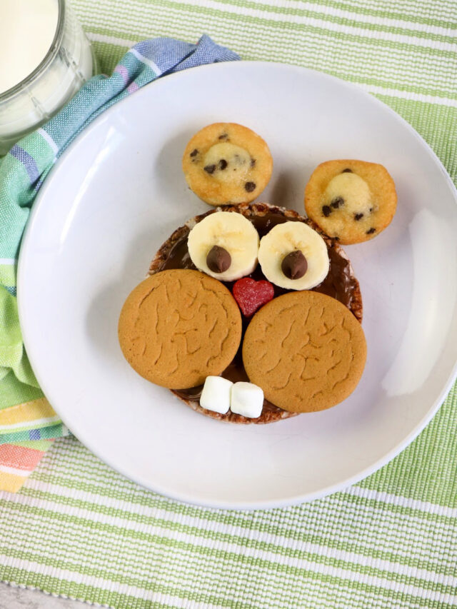 Groundhog Day Rice Cake Snack for Kids