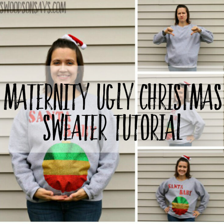 Image for DIY maternity ugly christmas sweater