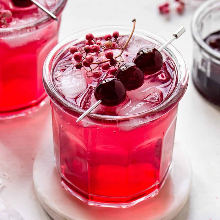 Image for Gin Cocktail With Maraschino Cherry